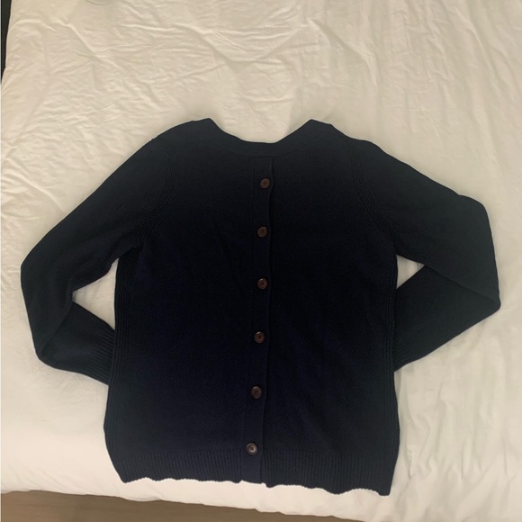 Banana Republic Navy Sweater with buttons on the back, Size XL - Picture 6 of 7